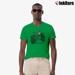 Men’s Busch Gardens Tiger Extinction Theme Park V-Neck Tee in irish green | Sharp, Breathable, Everyday Staple