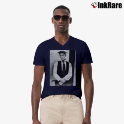 Men’s Buster Keaton Our Hospitality V-Neck Tee in navy | Sharp, Breathable, Everyday Staple