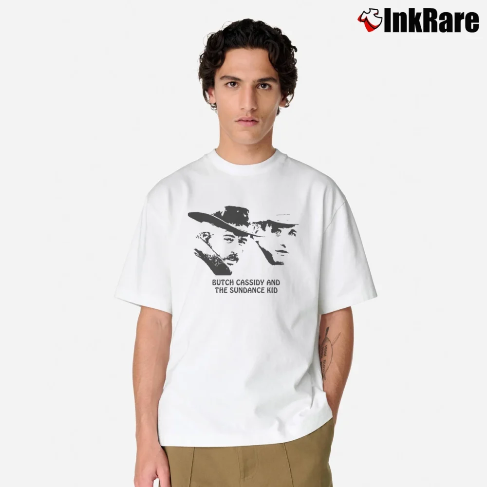 Men’s Butch Cassidy Sundance Classic T-Shirt in white | Soft, Breathable Everyday Wear