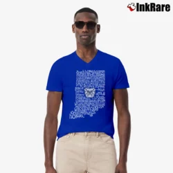 Men’s Butler Bulldogs Indiana Back Home V-Neck Tee in royal blue | Sharp, Breathable, Everyday Staple
