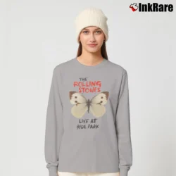 Women’s Butterfly Rolling Stones Live At Hyde Park for Rock Fans Long-Sleeve Top in sport grey | Sleek, Versatile, All-Season