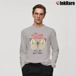 Men’s Butterfly Rolling Stones Live At Hyde Park for Rock Fans Long-Sleeve Shirt in sport grey | Sleek, Lightweight, Year-Round Wear