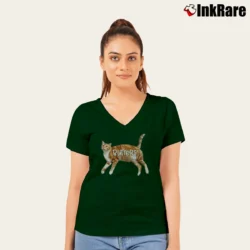 Women’s Butters The Cat V-Neck Tee in forest green | Chic Neckline, Soft Texture