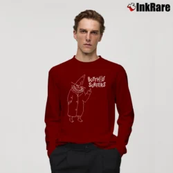 Men’s Butthole Surfers Graphic Long-Sleeve Shirt in maroon | Sleek, Lightweight, Year-Round Wear