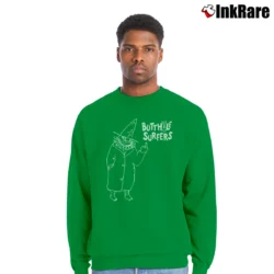 Men’s Butthole Surfers Graphic Crewneck Sweatshirt in irish green | Cozy Fabric, Clean Style