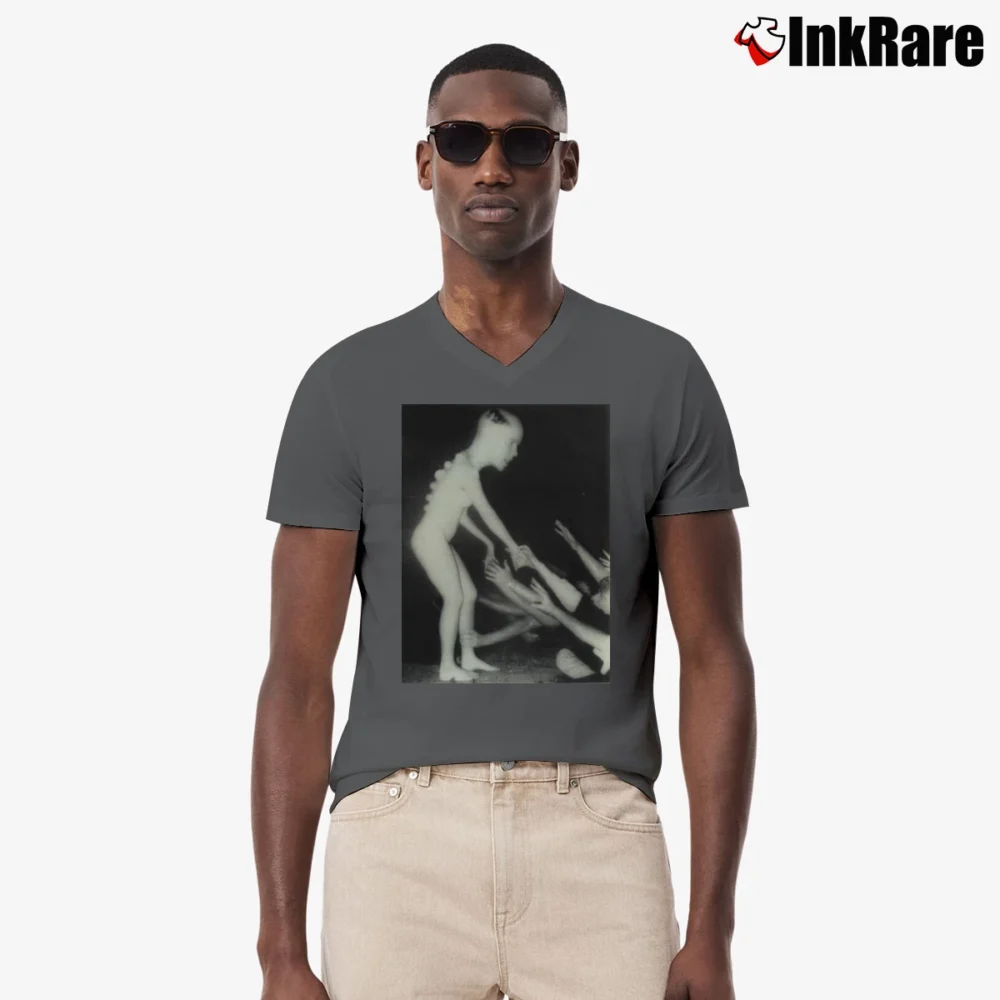 Men’s Butthole Surfers Punk Rock Band V-Neck Tee in charcoal | Sharp, Breathable, Everyday Staple