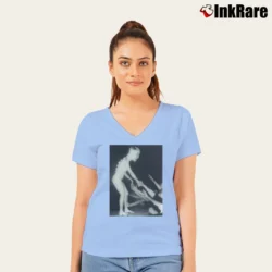 Women’s Butthole Surfers Punk Rock Band V-Neck Tee in light blue | Chic Neckline, Soft Texture