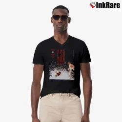 Men’s Cactus Jack vs Terry Funk IWA Japan for Hardcore Wrestling Fans V-Neck Tee in black | Sharp, Breathable, Everyday Staple