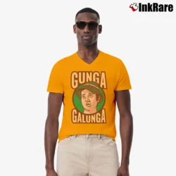 Men’s Caddyshack Carl Spackler Gunga Galunga V-Neck Tee in orange | Sharp, Breathable, Everyday Staple