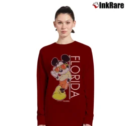 Women’s California Mickey Mouse Disney Graphic Long-Sleeve Top in maroon | Sleek, Versatile, All-Season