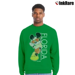 Men’s California Mickey Mouse Disney Graphic Crewneck Sweatshirt in irish green | Cozy Fabric, Clean Style
