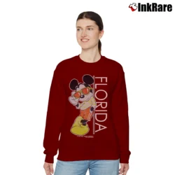 Women’s California Mickey Mouse Disney Graphic Relaxed Sweatshirt in maroon | Soft, Laid-Back Vibe