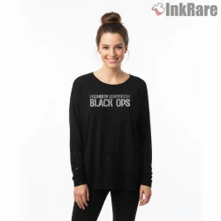 Call Of Duty Black Ops Special Programs Patch Shirt on black long sleeve shirt for women graphic tee
