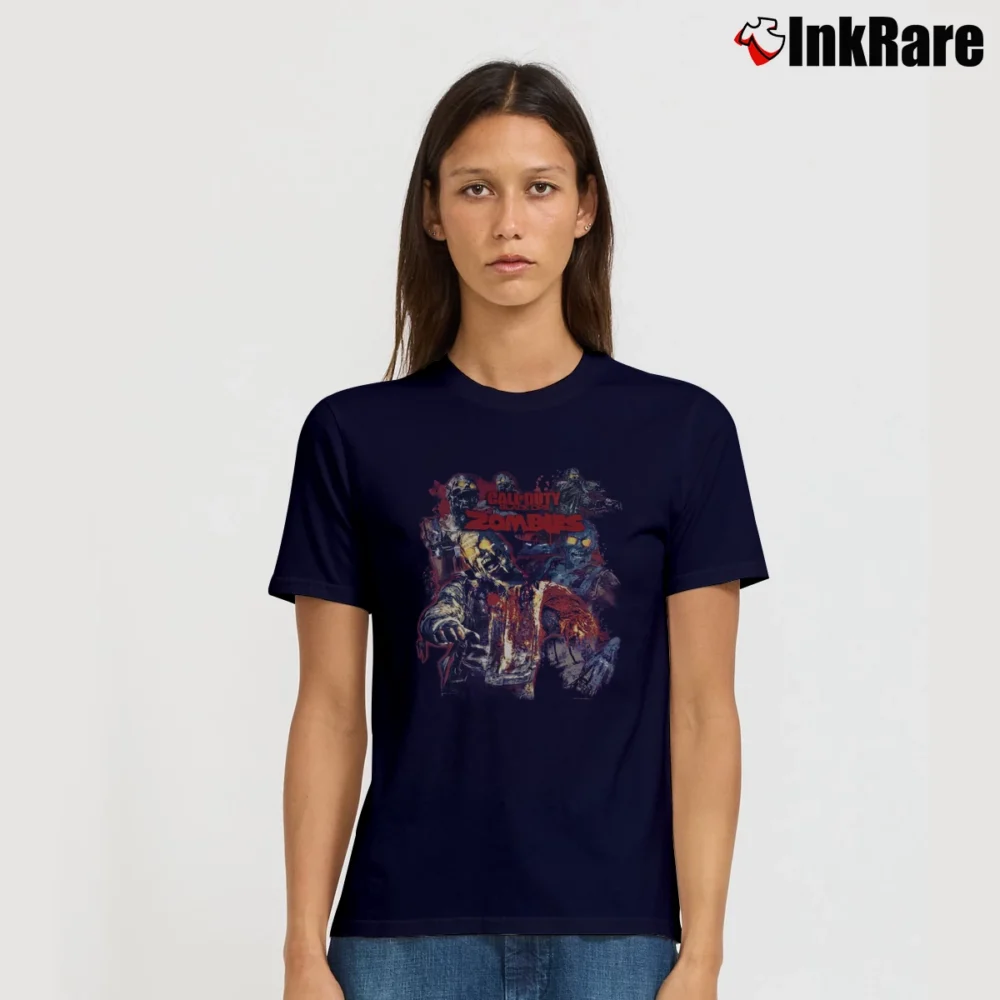 Women’s Call Of Duty Black Ops Zombies Gamer Signature T-Shirt in navy | Soft, Flattering Fit