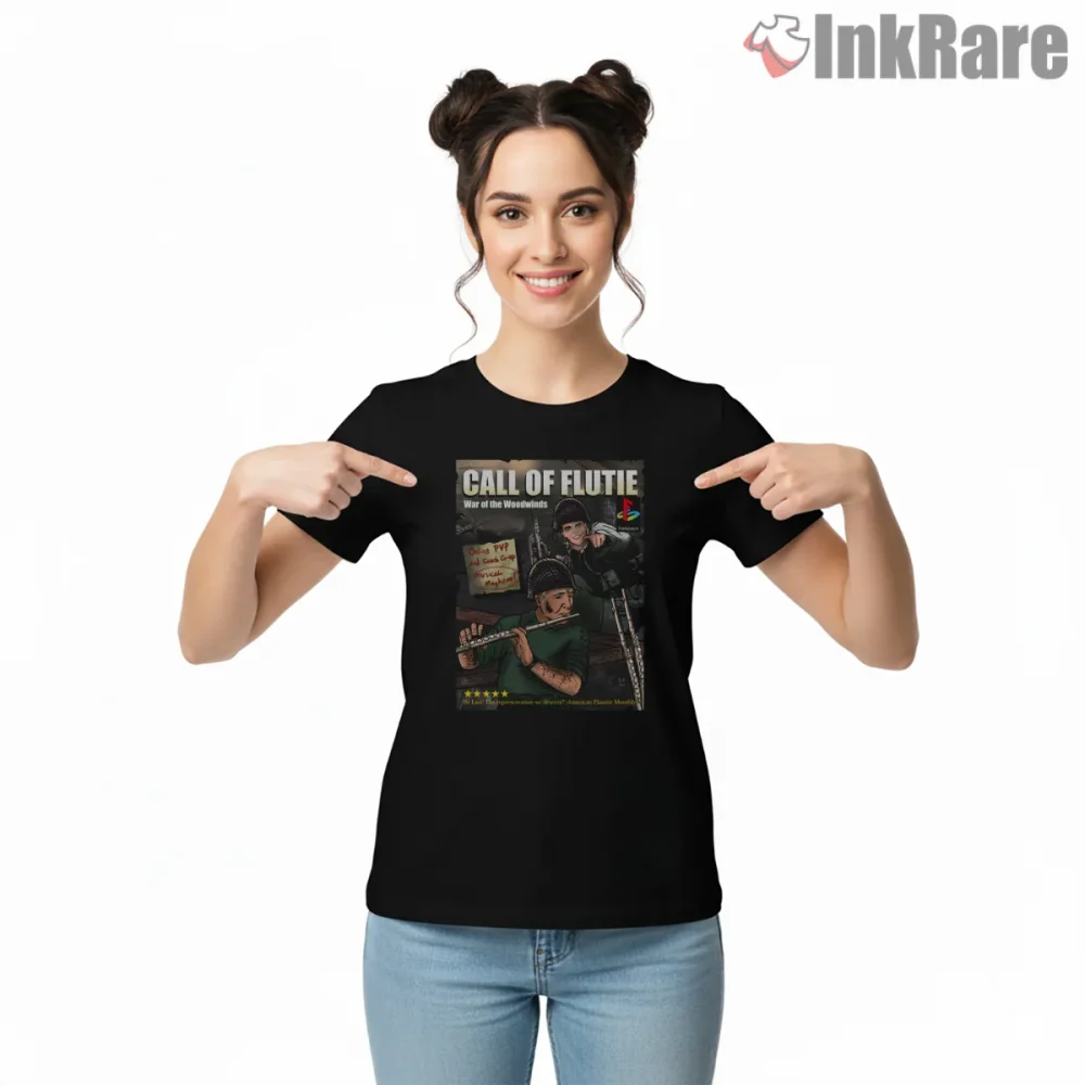 Call Of Duty Call Of Flutie Funny Sports Parody Shirt on black short sleeve shirt for women graphic tee
