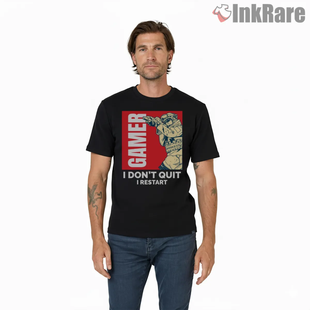 Call Of Duty Fps Gamer Never Quit Motivational Short Sleeve Black Call Of Duty Fps Gamer Never Quit Motivational Shirt on black short sleeve shirt for men graphic tee