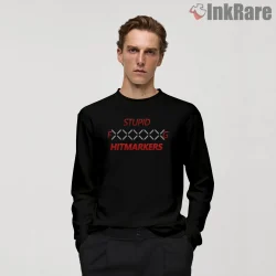 Call Of Duty Hitmarker Rage Gamer Humor Shirt on black long sleeve shirt for men graphic tee