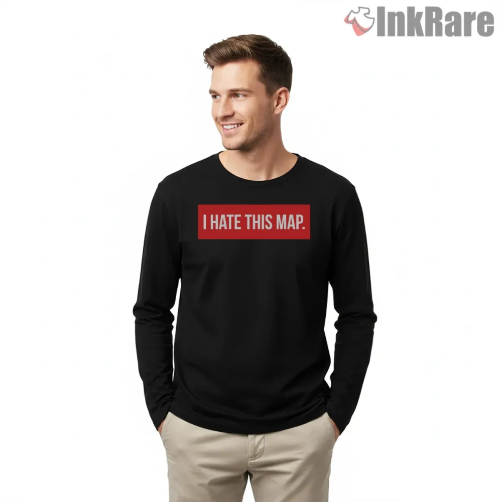 Call Of Duty I Hate This Map Gamer Rage Shirt on black long sleeve shirt for men graphic tee