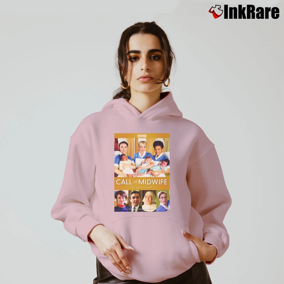 Women’s Call The Midwife Season 8 Cozy Hoodie in light pink | Warm, Structured, Stylish