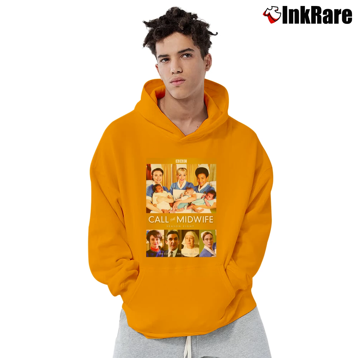 Men’s Call The Midwife Season 8 Pullover Hoodie in orange | Cozy, Durable, Modern Fit