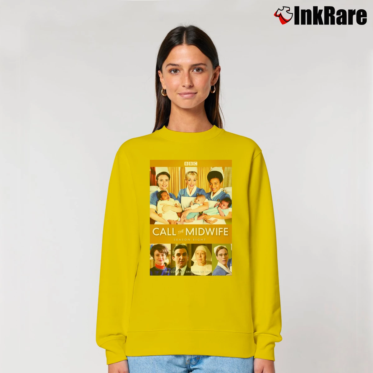 Women’s Call The Midwife Season 8 Relaxed Sweatshirt in yellow | Soft, Laid-Back Vibe