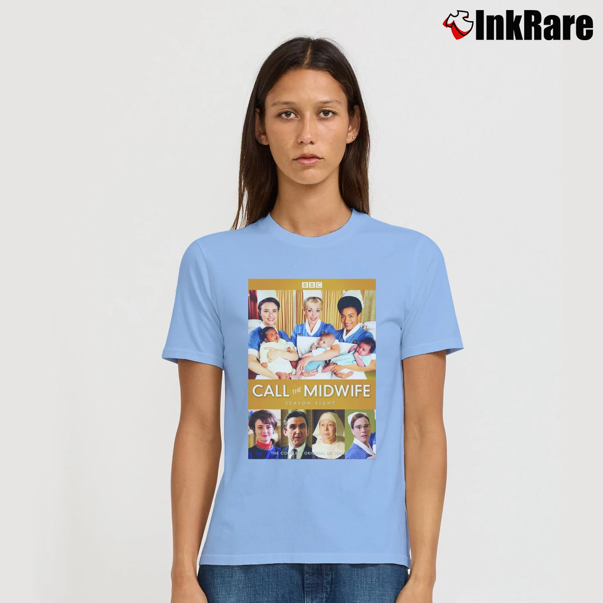 Women’s Call The Midwife Season 8 Signature T-Shirt in light blue | Soft, Flattering Fit