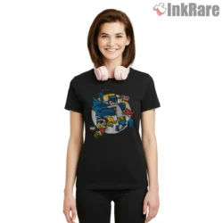 Calvin And Hobbes Batman And Robin Pow Shirt on black short sleeve shirt for women graphic tee