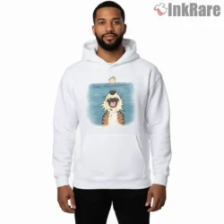 Calvin And Hobbes Deep Swim Roar Shirt on white hoodie for men graphic tee