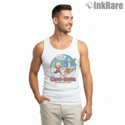 Calvin And Hobbes Lets Go Exploring Rocket Shirt on white tank top for men graphic tee