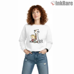 Calvin And Hobbes Relaxed Buddy Moment Shirt on graphic shirt for women graphic tee