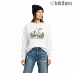 Calvin And Hobbes River Log Crossing Shirt on graphic shirt for women graphic tee