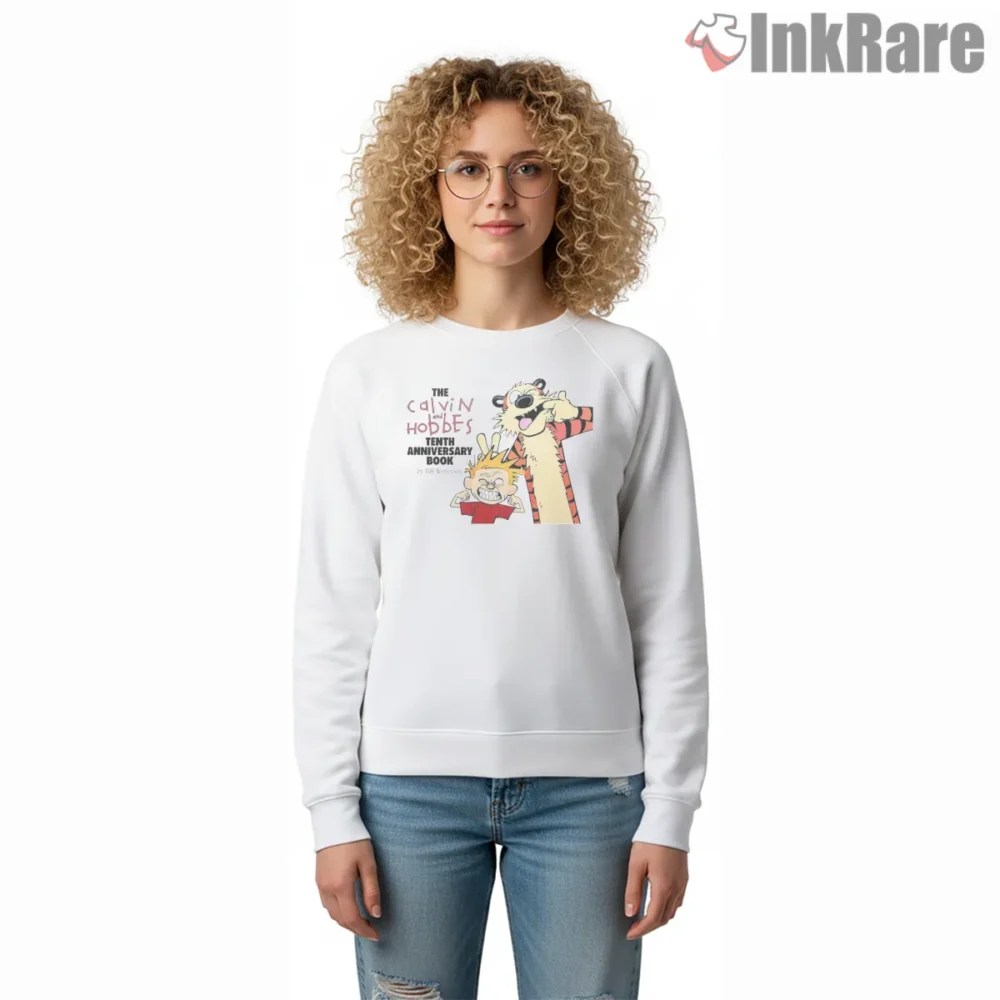 Calvin And Hobbes Tenth Anniversary Laughs Shirt on graphic shirt for women graphic tee