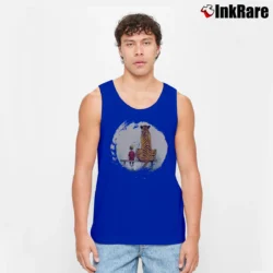Men’s Calvin And Hobbes Thomas Tiger Bench Tank Top in royal blue | Breathable, Active-Friendly Design