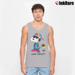 Men’s Camp Snoopy And Woodstock Peanuts Classic Tank Top in sport grey | Breathable, Active-Friendly Design