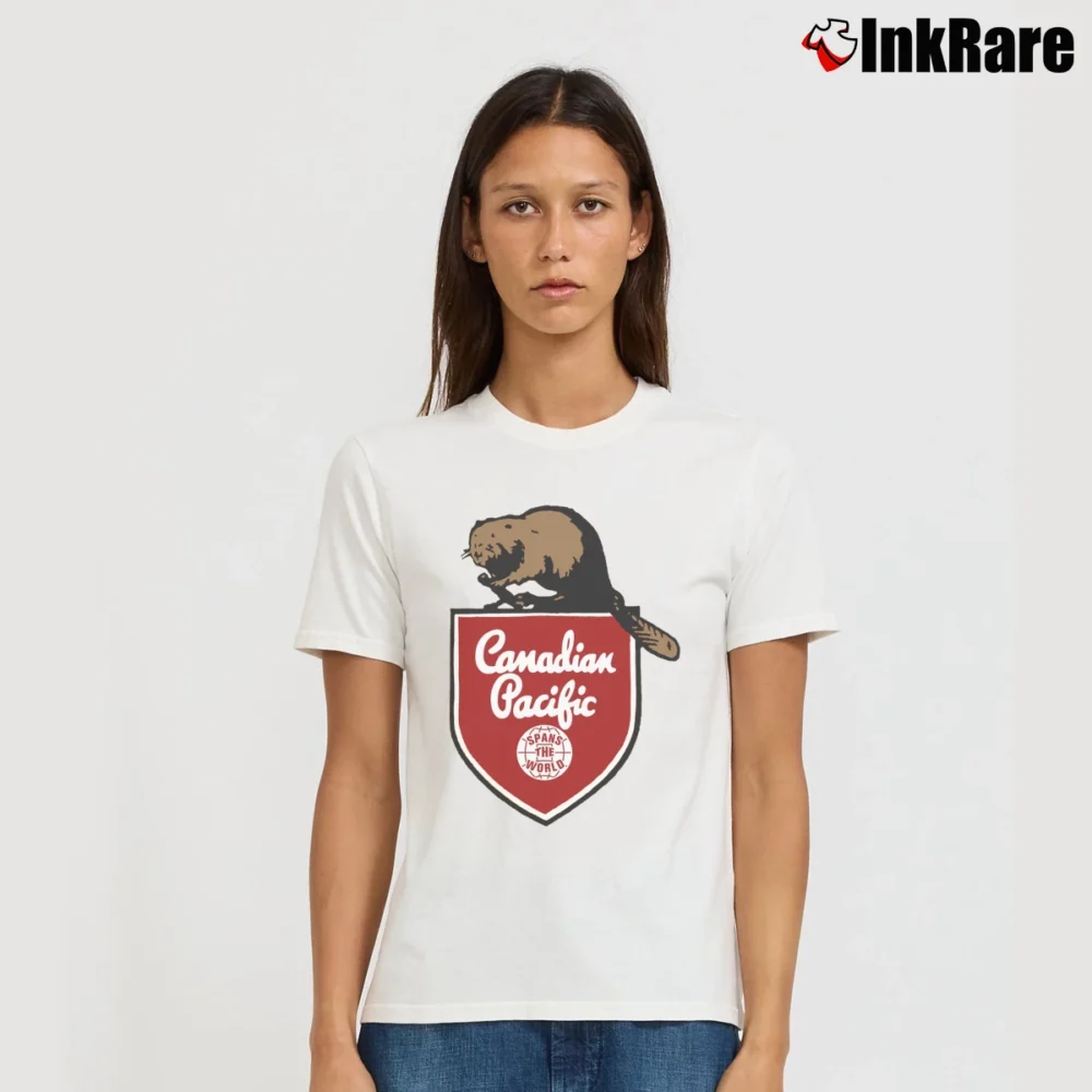 Women’s Canadian Pacific Railway Logo Signature T-Shirt in white | Soft, Flattering Fit
