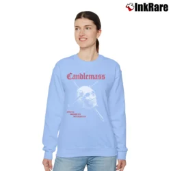 Women’s Candlemass Epicus Doomicus Metallicus Relaxed Sweatshirt in light blue | Soft, Laid-Back Vibe