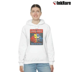 Women’s Captain America Civil War Collector Corps Cozy Hoodie in white | Warm, Structured, Stylish