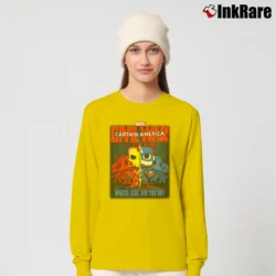 Women’s Captain America Civil War Collector Corps Long-Sleeve Top in yellow | Sleek, Versatile, All-Season