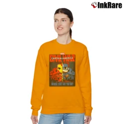 Women’s Captain America Civil War Collector Corps Relaxed Sweatshirt in orange | Soft, Laid-Back Vibe