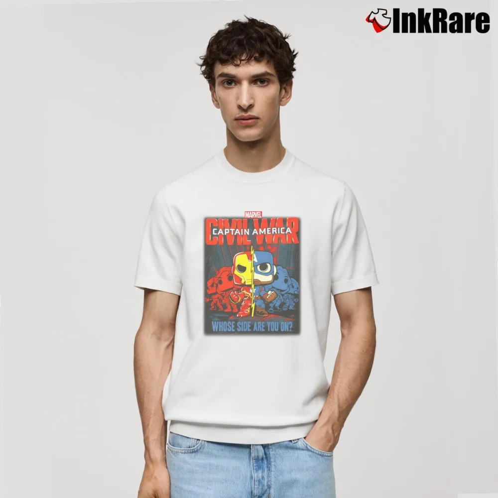 Men’s Captain America Civil War Collector Corps Classic T-Shirt in white | Soft, Breathable Everyday Wear