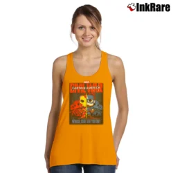 Women’s Captain America Civil War Collector Corps Tank Top in orange | Lightweight, Movement-Friendly