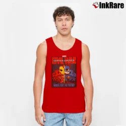 Men’s Captain America Civil War Collector Corps Tank Top in red | Breathable, Active-Friendly Design