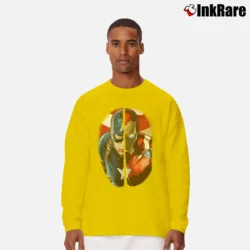 Men’s Captain America Civil War Iron Man Two Face Long-Sleeve Shirt in yellow | Sleek, Lightweight, Year-Round Wear