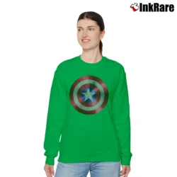Women’s Captain America Graphic Relaxed Sweatshirt in irish green | Soft, Laid-Back Vibe