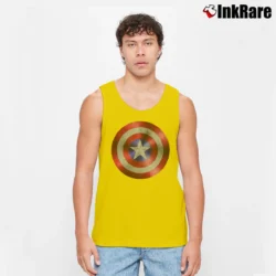 Men’s Captain America Graphic Tank Top in yellow | Breathable, Active-Friendly Design