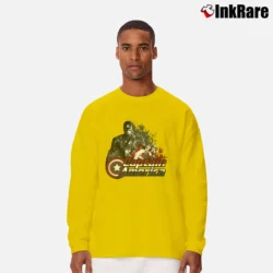 Men’s Captain America Hero Graphic Long-Sleeve Shirt in yellow | Sleek, Lightweight, Year-Round Wear