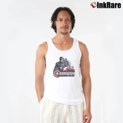 Men’s Captain America Hero Graphic Tank Top in white | Breathable, Active-Friendly Design