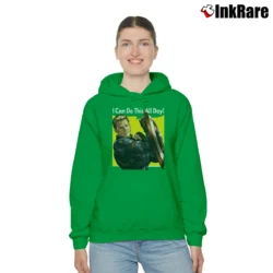 Women’s Captain America I Can Do This All Day Quote Cozy Hoodie in irish green | Warm, Structured, Stylish