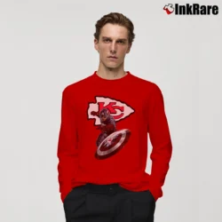 Men’s Captain America Kansas City Chiefs NFL Long-Sleeve Shirt in red | Sleek, Lightweight, Year-Round Wear