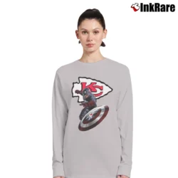 Women’s Captain America Kansas City Chiefs NFL Long-Sleeve Top in sport grey | Sleek, Versatile, All-Season